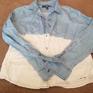 Denim two tone shirt